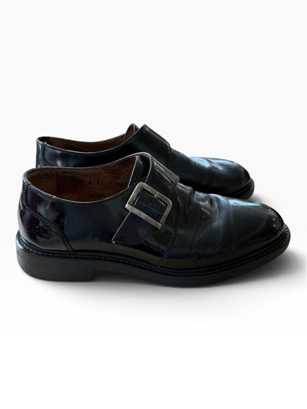 Vintage Giorgio Brutini Men's Leather Single Monk Strap Loafers - Size 8 M